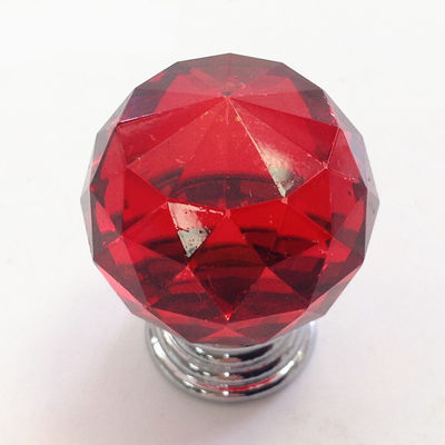 China Tire de anaranjado de los botones cristalinos del diamante artificial del botón de la manija o transparente rojo para los muebles proveedor