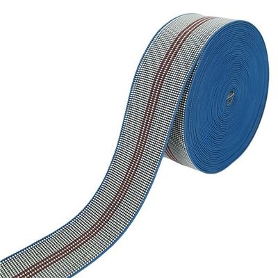 China Azul de goma de la resistencia de las correas elásticos del sofá del ambiente PE buen con 3 líneas rojas proveedor